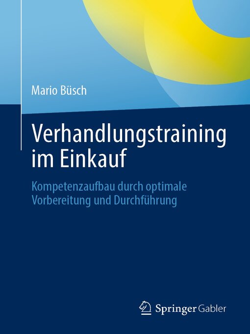 Title details for Verhandlungstraining im Einkauf by Mario Büsch - Available